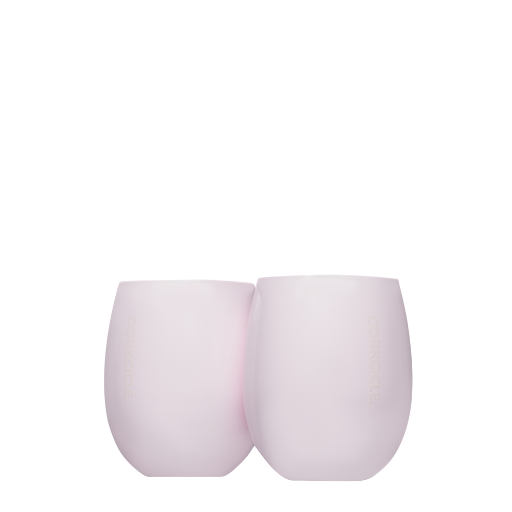 Sommelier Stemless Set (2) - Easy Cup D5 - 10oz / Gloss Pink