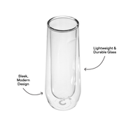 Stemless Flute Glass Set (2) - Smooth Choice X0