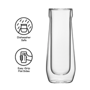 Stemless Flute Glass Set (2) - Smooth Choice X0