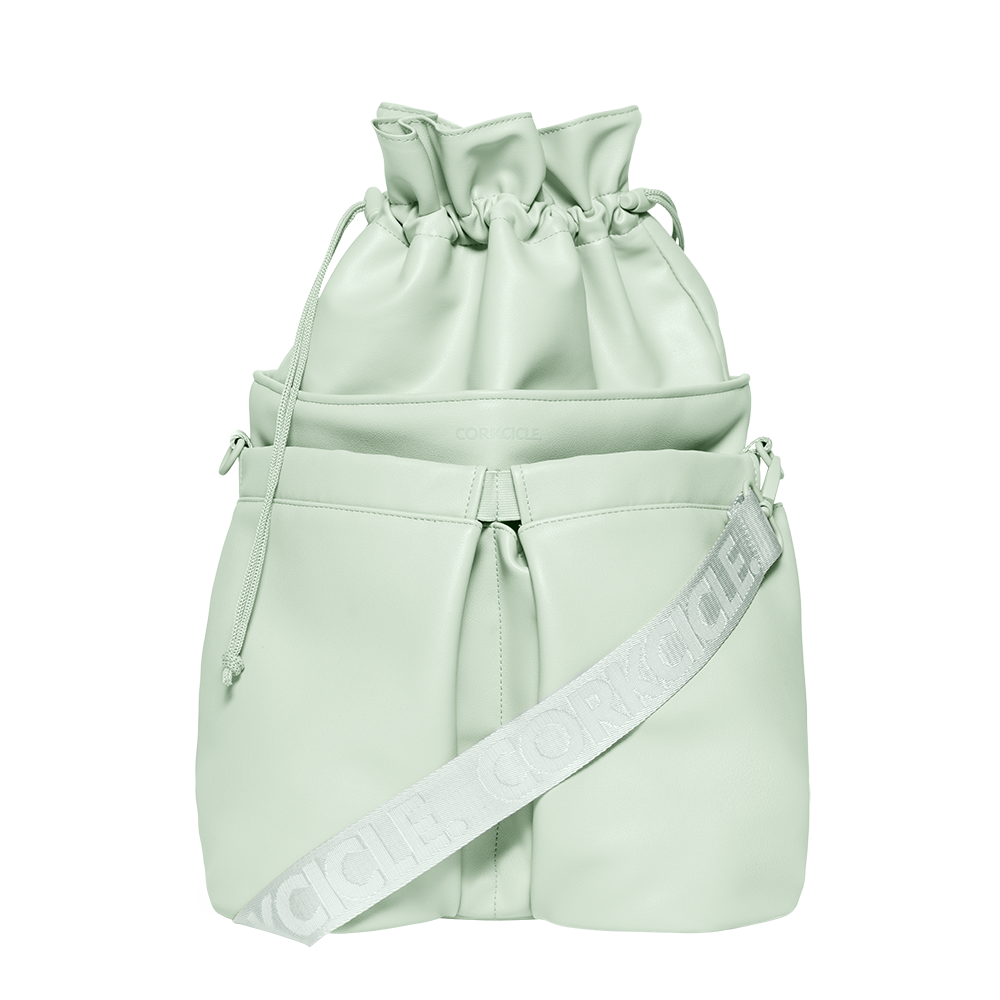 Beverage Bucket Bag - Cozy Camp B2 - Sage Mist - Vegan Leather