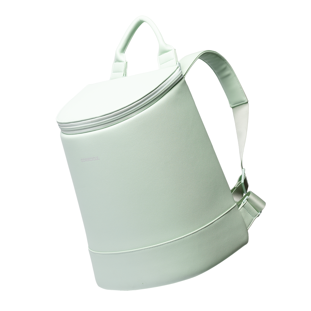 Eola Bucket Cooler Bag - Leisure Getaway O1 - Sage Mist - Vegan Leather