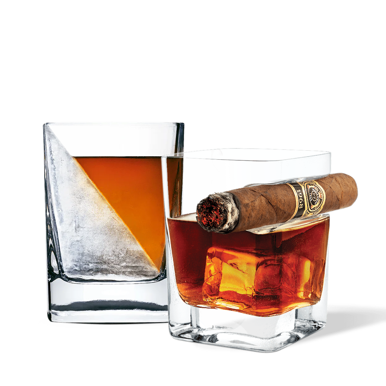 Whiskey Wedge + Cigar Glass Bundle - Clean Whiskey K8